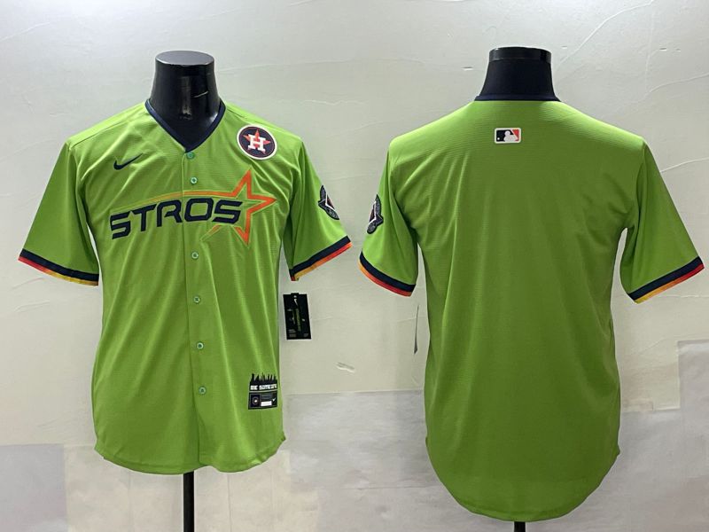 Men Houston Astros Blank Green three generations Joint Name 2025 Nike MLB Jersey style 4